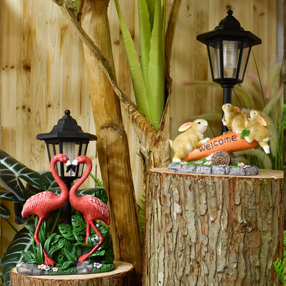 Decorative Rabbit Solar Lantern Homeandso