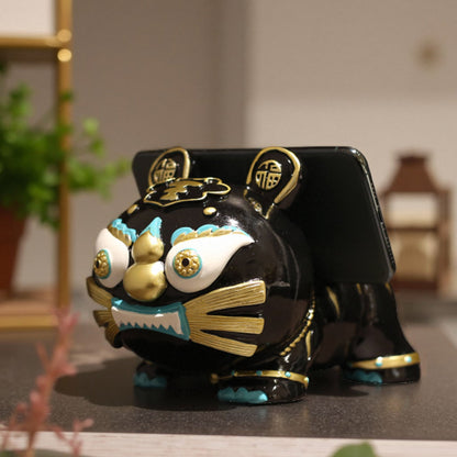 Decorative Black Tiger Phone Stand Homeandso