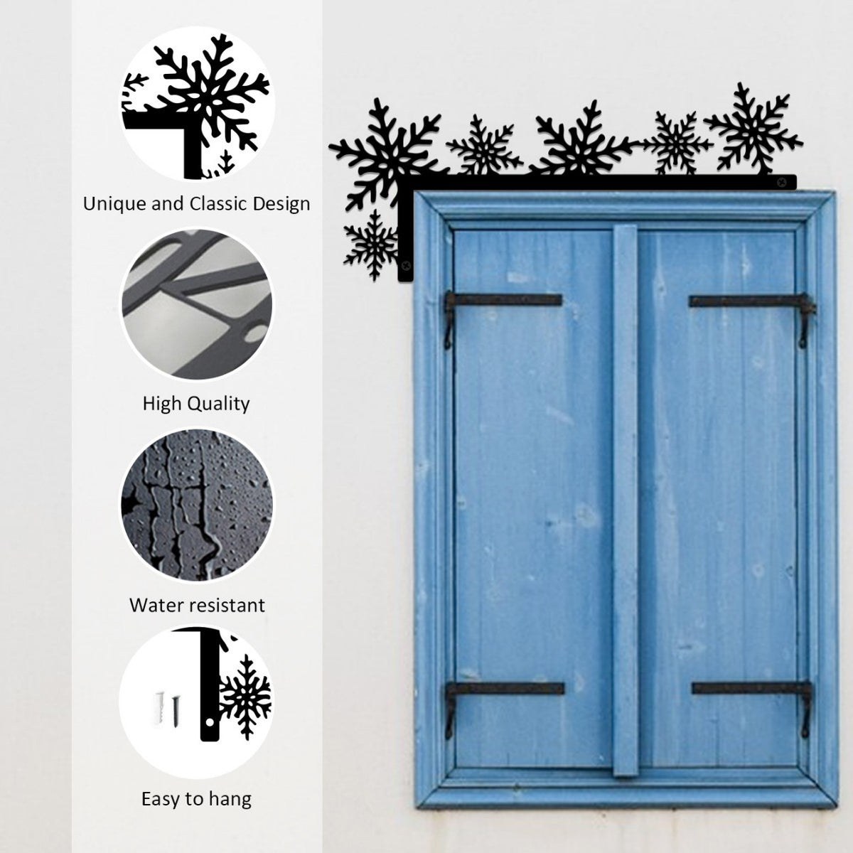 Snowflake-Themed Decorative Shelf Bracket Homeandso