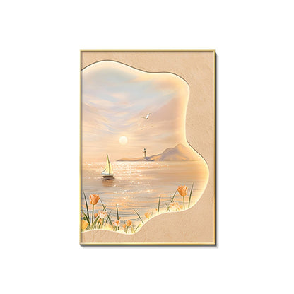 Framed Floral Sunset Art Print Homeandso