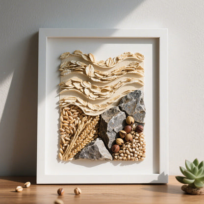 Artistic Seed-Based Wall Art