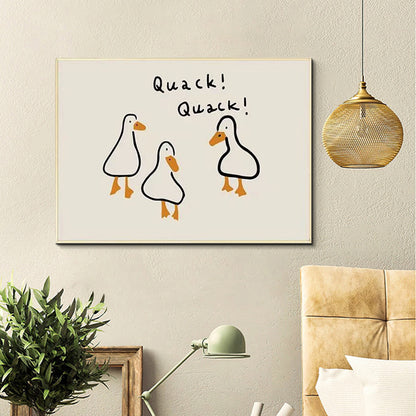 Whimsical Duck Family Framed Wall Art Homeandso