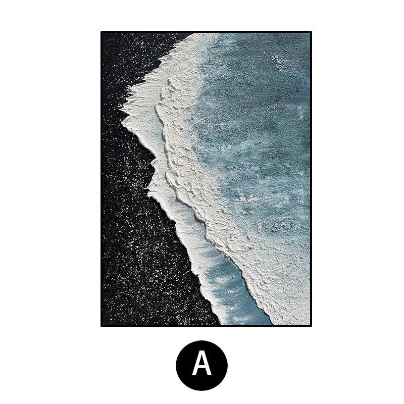 Coastal Wave Textured Canvas Artwork Homeandso