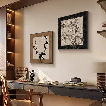Decorative Floral Framed Artwork Homeandso