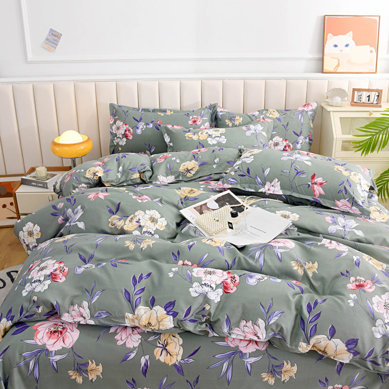Luxury Floral Print Bedding Set