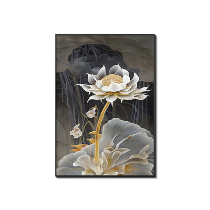 Elegant Lotus Flower Framed Art Homeandso