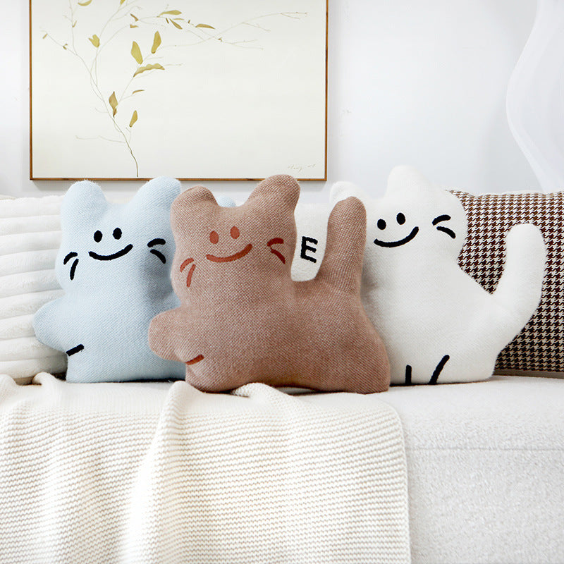 Cat-Shaped Decorative Cushion
