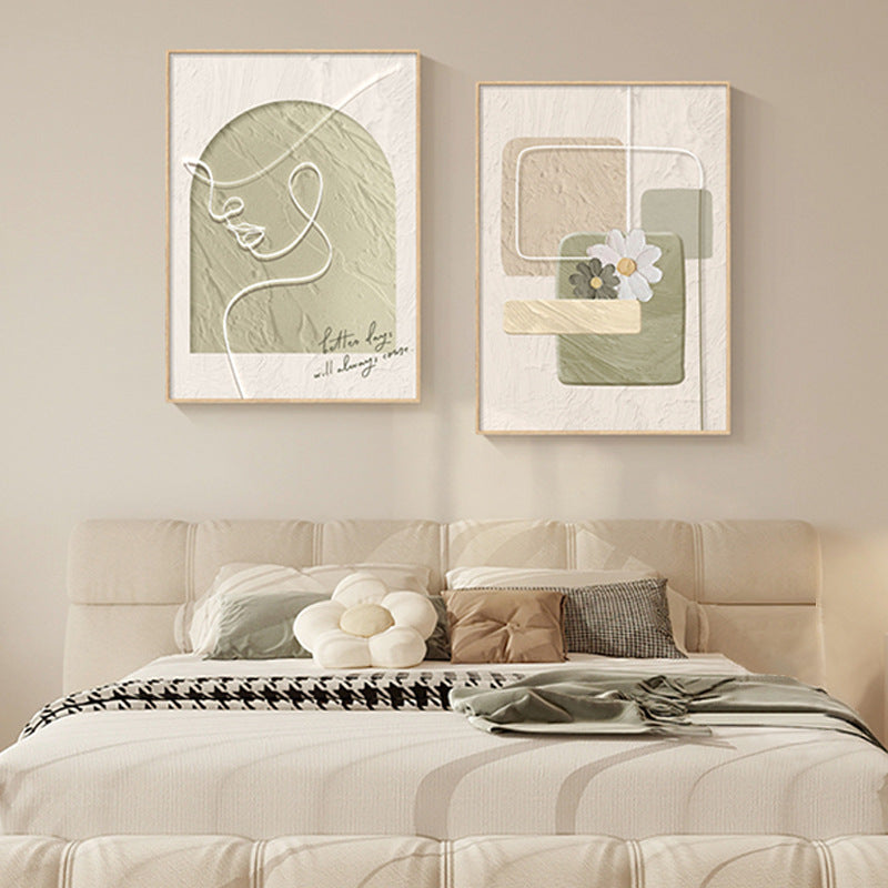 Abstract Contemplative Line Art Framed Wall Decor Homeandso