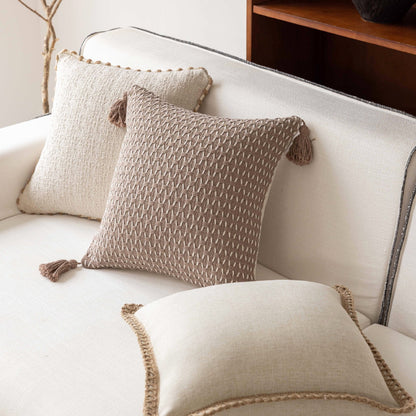 Striped Textured Throw Pillow