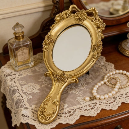 Vintage Floral Hand Mirror Homeandso