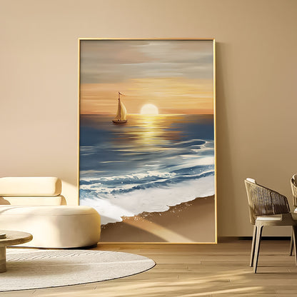 Coastal Beach Landscape Framed Wall Art Homeandso
