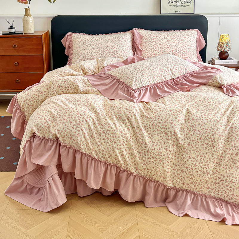 Floral Ruffled Bedding Set