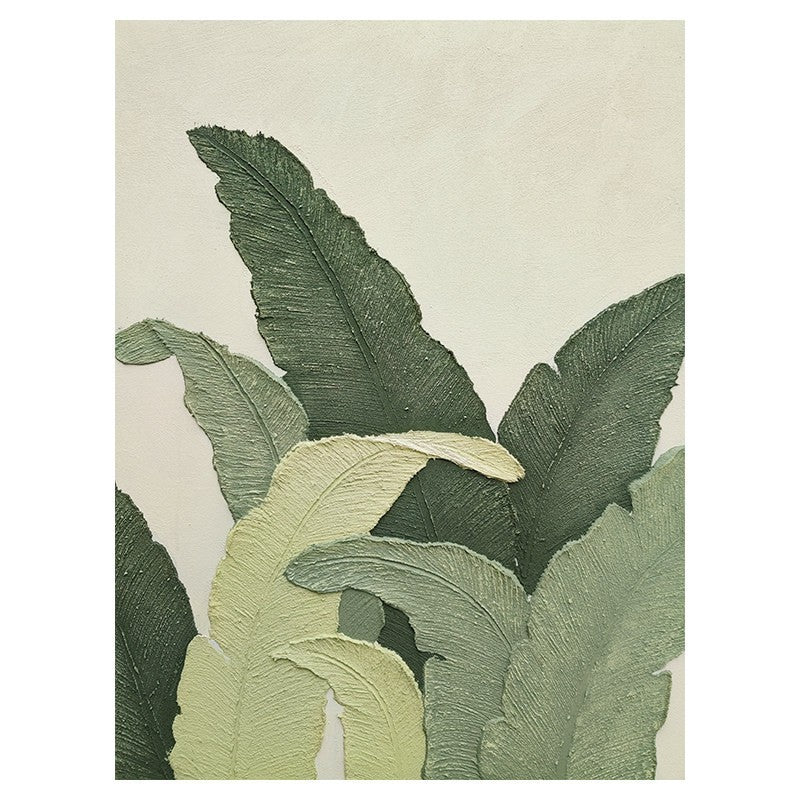 Textured Botanical Leaf Canvas Artwork Homeandso