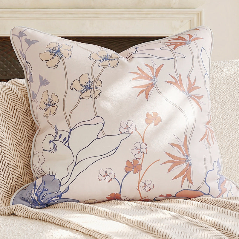 Elegant Ruffled Decorative Lumbar Pillow