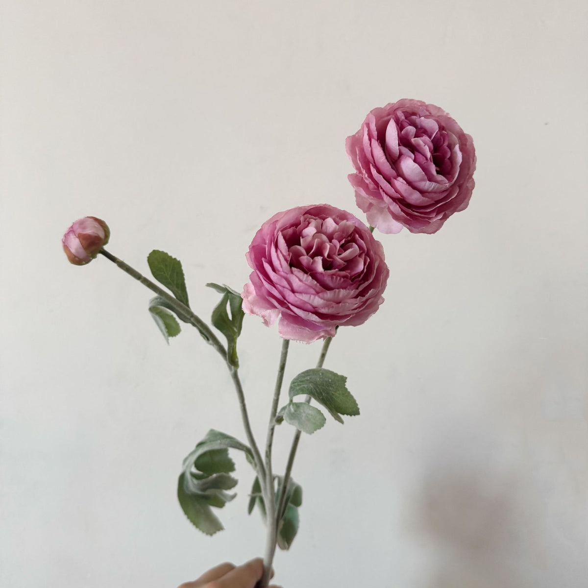Realistic Faux Ranunculus Floral Arrangement