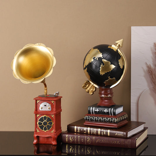 Vintage-Inspired Decorative Gramophone Model Homeandso