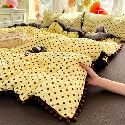 Playful Polka Dot Duvet Cover Set Homeandso
