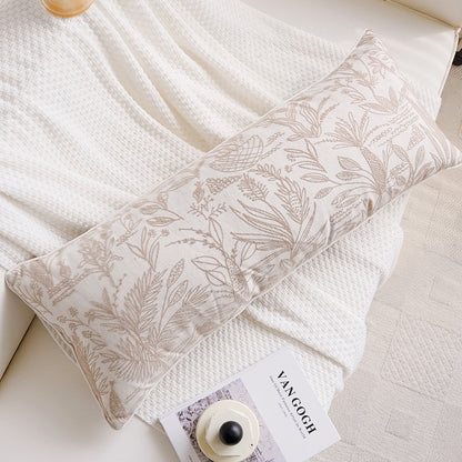 Long Floral Print Lumbar Pillow