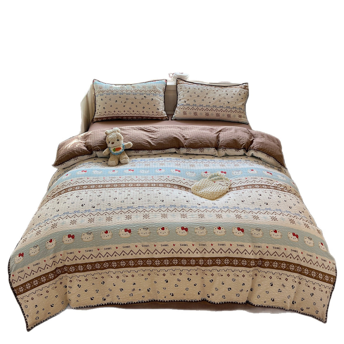 Playfully Embroidered Quilt Cover Set