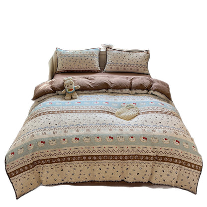 Playfully Embroidered Quilt Cover Set