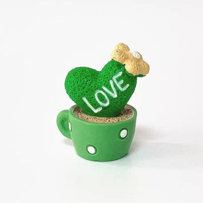 Playful Cactus and Bunny Figurine Set Homeandso