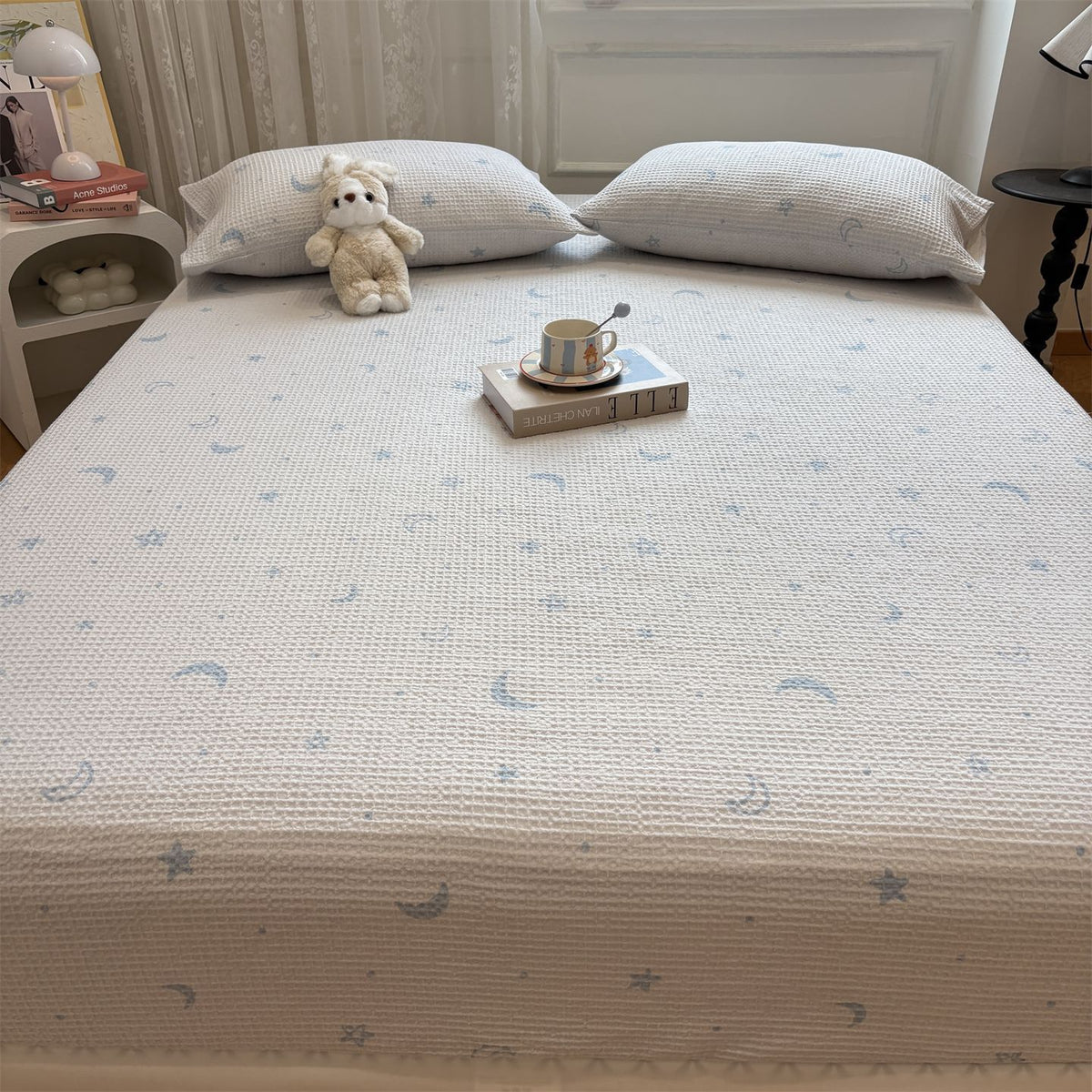 Decorative Textured Cotton Mattress Protector Homeandso