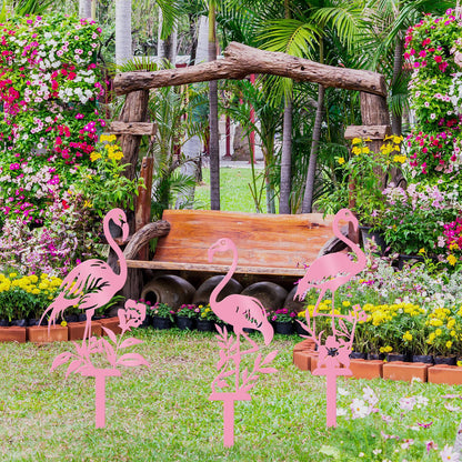 Decorative Flamingo Garden Stakes Homeandso