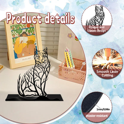 Artistic Cat Silhouette Stand Homeandso