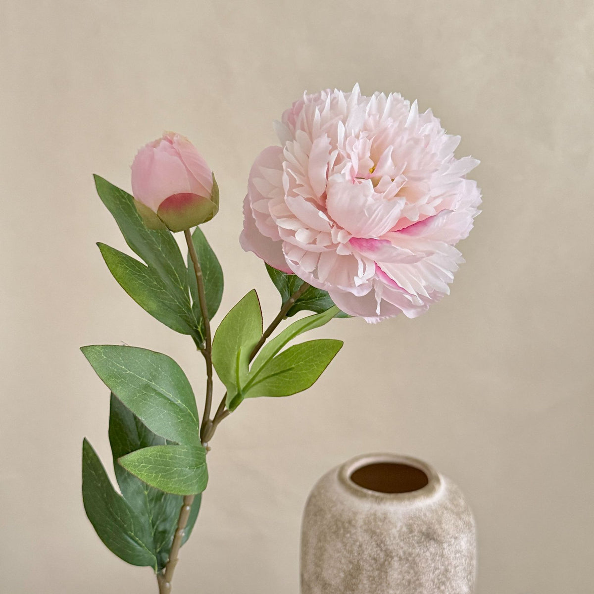 Realistic Peony Floral Stem for Home Decor
