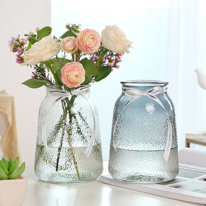 Textured Glass Storage Jar