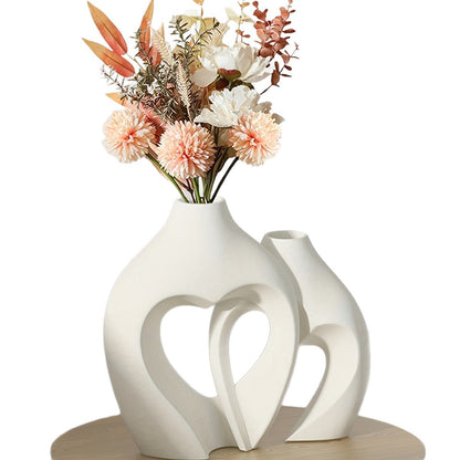 Heart-Shaped Ceramic Vase Homeandso