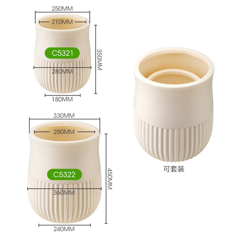 Decorative Textured Plant Pot Homeandso