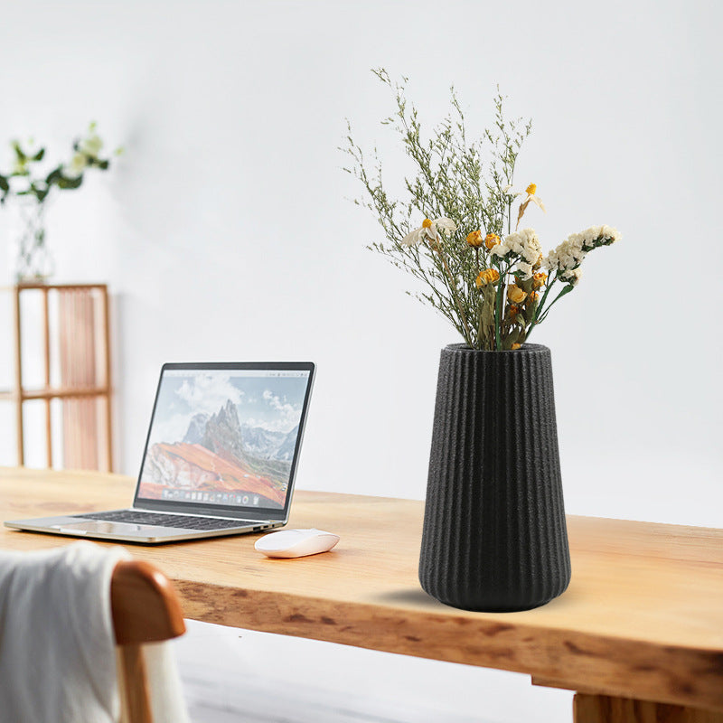 Decorative Textured Ceramic Vase Homeandso