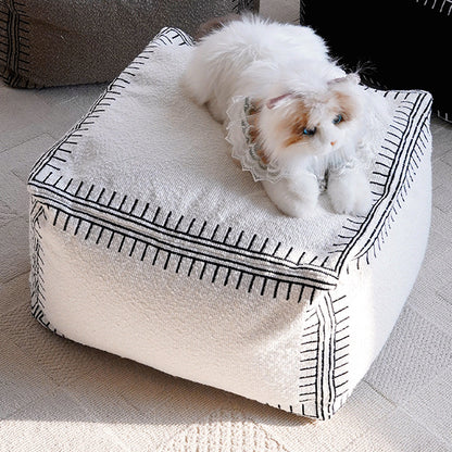 Decorative Woven Floor Pouf