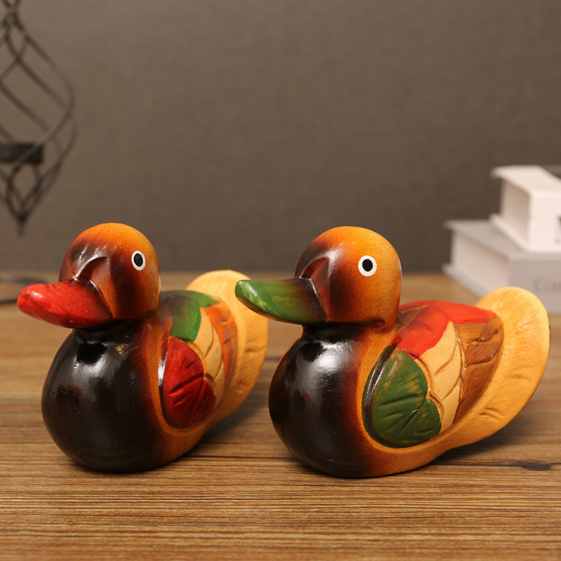 Handcrafted Wooden Duck Figurines Homeandso