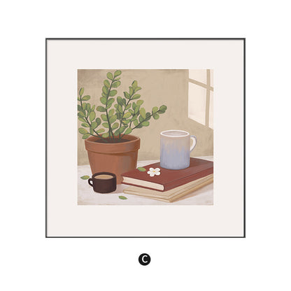 Decorative Floral Basket Art Print Homeandso