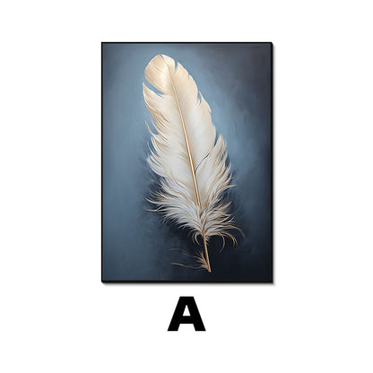 Feather-Inspired Framed Artwork Homeandso