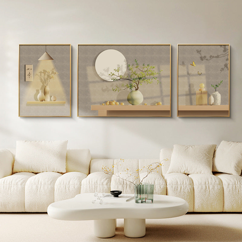 Elegant Botanical Framed Triptych Wall Art Homeandso
