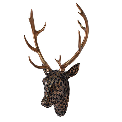 Decorative Wall Mounted Deer Head Sculpture Homeandso