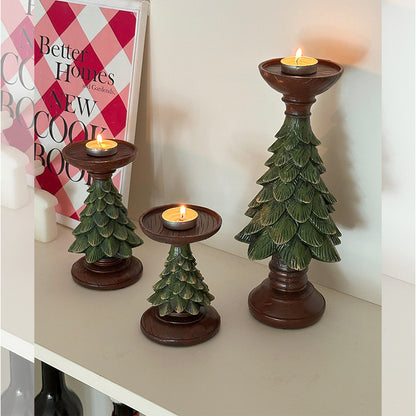 Decorative Pine Tree Candle Holder