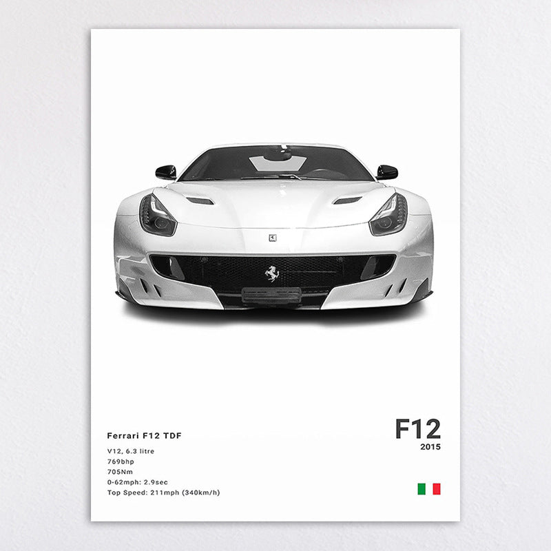 Vintage-Inspired Ford Mustang GT500 Art Print Homeandso