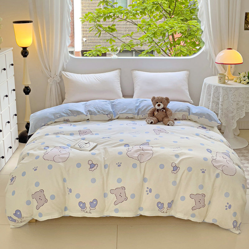 Playful Heart Pattern Duvet Cover Set Homeandso