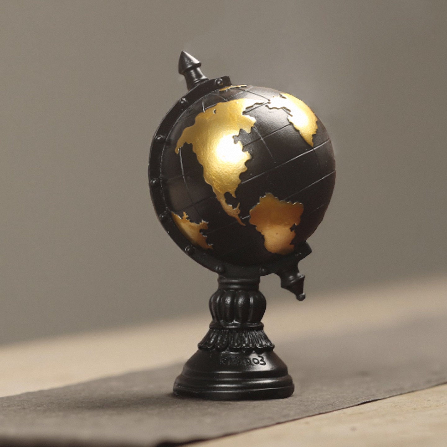 Home Decor Antique Black Globe Homeandso