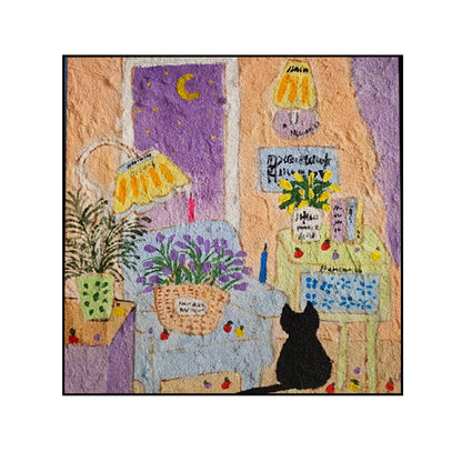 Whimsical Cat-Themed Decorative Wall Art Homeandso