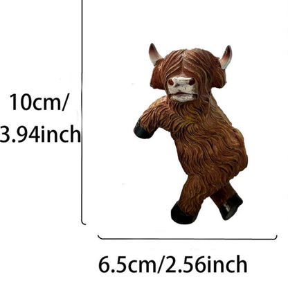 Playful Highland Cow Figurine Homeandso
