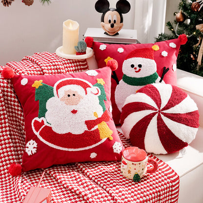 Festive Holiday-Themed Decorative Throw Pillow
