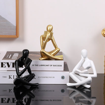 Contemporary Reading Figurine Homeandso