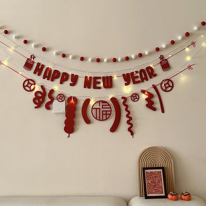 Festive New Year Wall Decoration