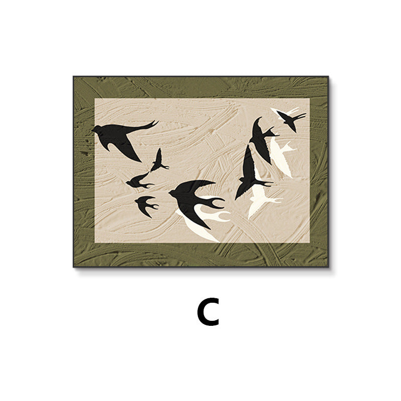 Decorative Bird Silhouette Framed Art Homeandso