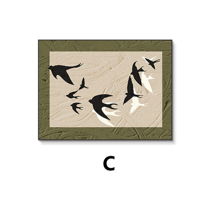Decorative Bird Silhouette Framed Art Homeandso